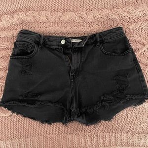 black pacsun jean shorts